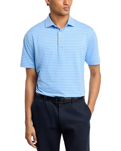 Peter Millar Ashford Stripe Performance Polo In Blue