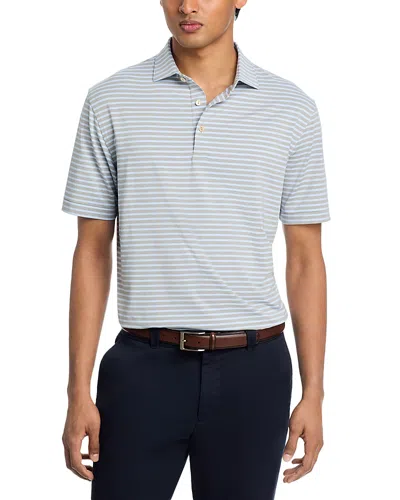 Peter Millar Ashford Stripe Performance Polo In Gray