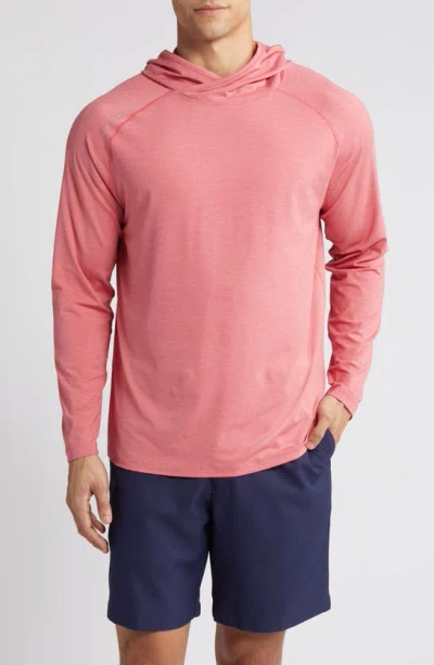 Peter Millar Aurora Long Sleeve Performance Hoodie In Cape Red