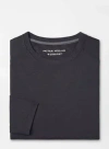 Peter Millar Aurora Performance Long-sleeve T-shirt In Black
