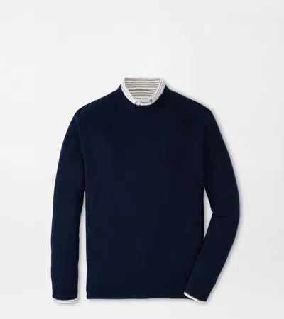 Peter Millar Autumn Crest Honeycomb Crewneck Jumper In Blue