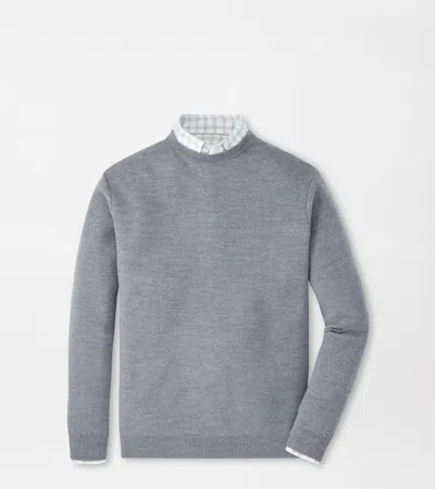 Peter Millar Autumn Crest Honeycomb Crewneck Jumper In Grey
