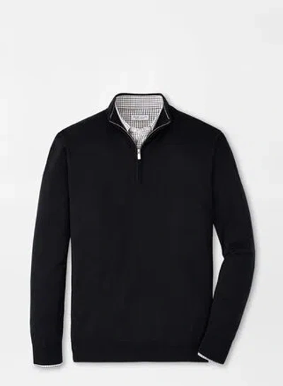 Peter Millar Autumn Crest Quarter-zip In Black