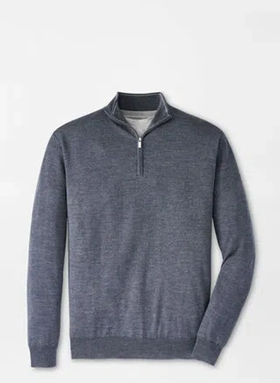 Peter Millar Autumn Crest Quarter-zip In Charcoal