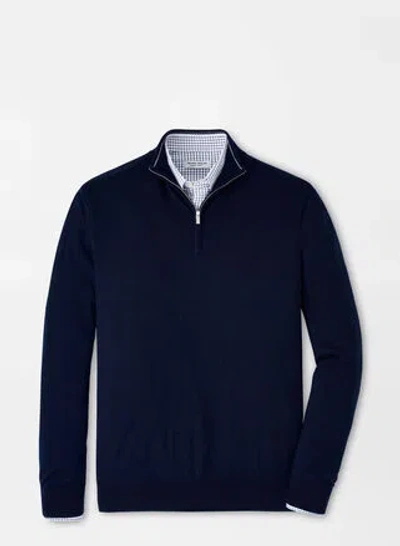 Peter Millar Autumn Crest Quarter-zip In Navy