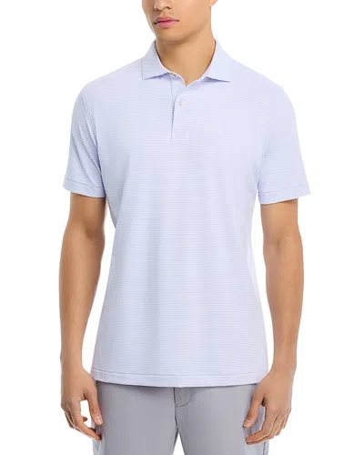 Peter Millar Ballad Printed Performance Polo Shirt In Purple