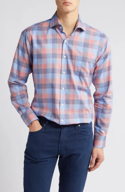 Peter Millar Boothbay Check Button-up Shirt In Navy