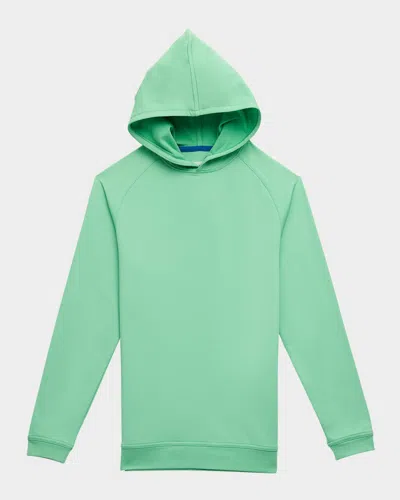 Peter Millar Kids' Boy's Pine Performance Hoodie In Pear Tart
