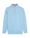 Peter Millar Boys' Skull In One Performance Quarter Zip Pullover - Big Kid In Cottage Blue