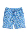 Peter Millar Boy's Tackle The Day Swim Trunks In Blue