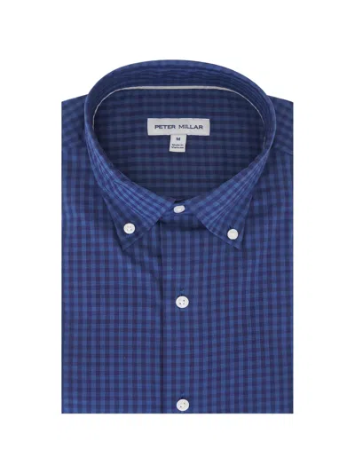 Peter Millar Button-down Check Shirt In Green