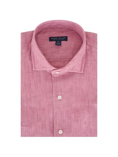 Peter Millar Button-down Woven Shirt In Pink