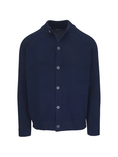 Peter Millar Buttoned Cardigan In Blue