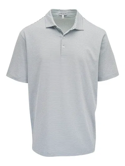 Peter Millar Calvert Crown Striped Polo Shirt In Gray
