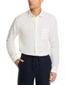 Peter Millar Canal Linen Cotton Sport Shirt In White