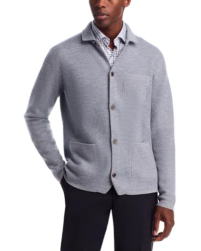 Peter Millar Carson Merino Wool Sweater In Gray