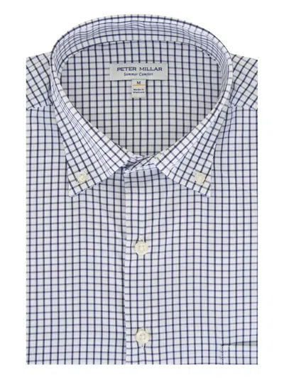 Peter Millar Checked Button-down Shirt In White