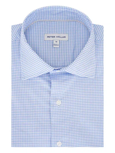 Peter Millar Checked Button-down Shirt In White