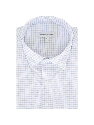 Peter Millar Checked Buttoned Shirt In Blue