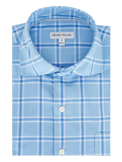 Peter Millar Checked Button-up Shirt In Blue