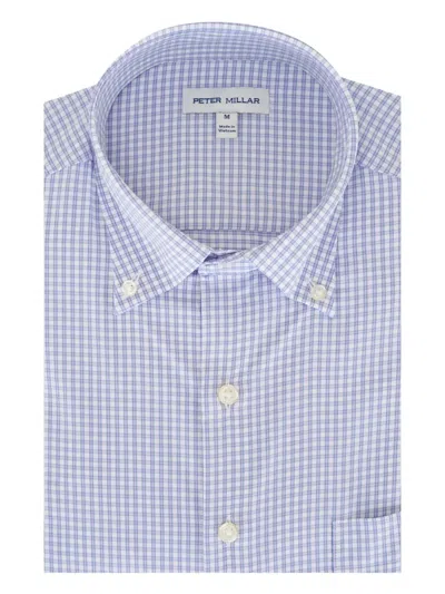 Peter Millar Checked Button-up Shirt In Blue