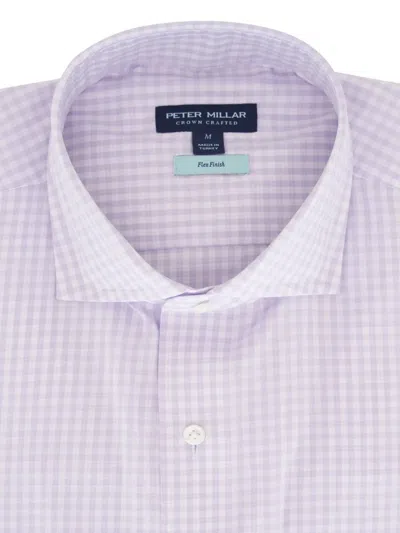 Peter Millar Checked Shirt In Purple