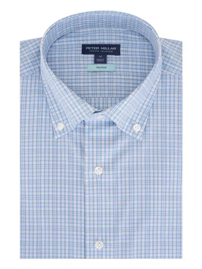 Peter Millar Checked Shirt In Blue