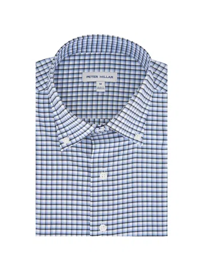 Peter Millar Checked Shirt In Blue