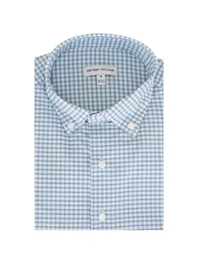 Peter Millar Checked Shirt In Blue
