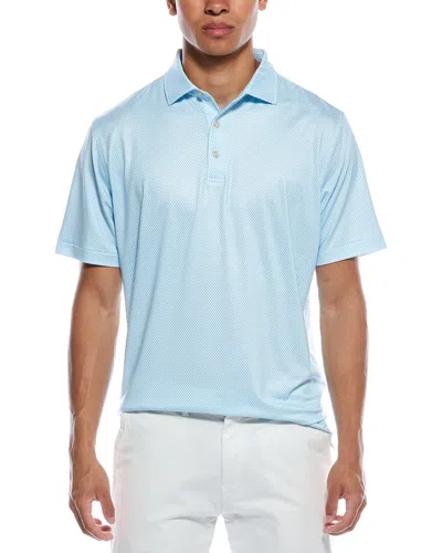 Peter Millar City Of Oaks Performance Jersey Polo Shirt In Blue