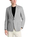 Peter Millar Claremont Regular Fit Plaid Soft Wool Jacket In Gale Grey