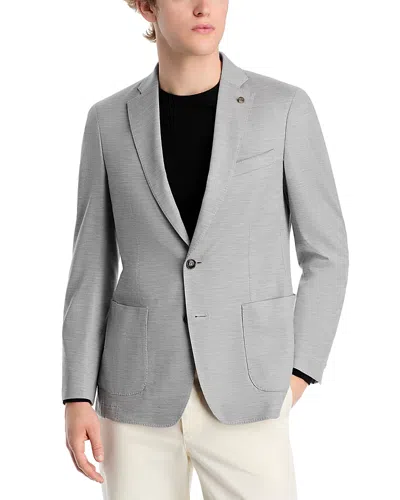 Peter Millar Claremont Regular Fit Plaid Soft Wool Jacket In Gale Grey