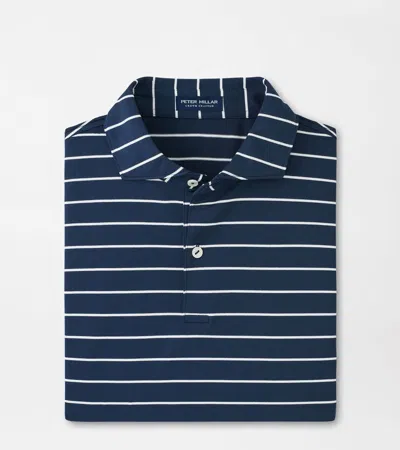 Peter Millar Coda Performance Mesh Polo In Blue