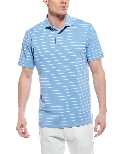Peter Millar Coda Performance Mesh Polo Shirt In Blue