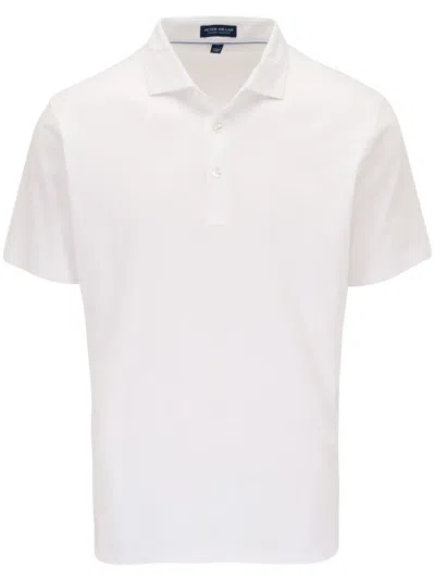 Peter Millar Cotton-blend Polo Shirt In White