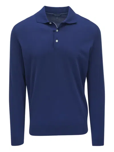 Peter Millar Solid Performance Jersey Polo In Navy