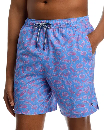 Peter Millar Crab Walk 7 Swim Shorts In Blue Sea