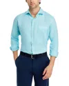Peter Millar Crown Coastal Garment Dyed Sport Shirt In Mint Blue