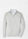 Peter Millar Crown Comfort Pullover In Light Grey
