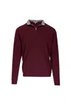 PETER MILLAR CROWN COMFORT PULLOVER SWEATER IN CRANBERRY