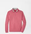 Peter Millar Crown Comfort Stripe Pullover Sweater In Pink