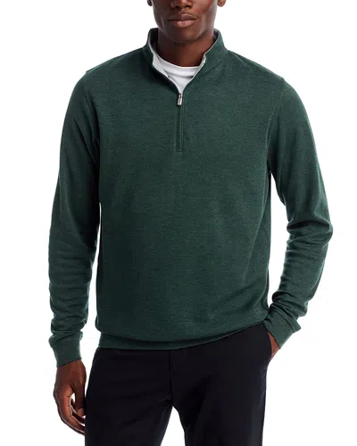 Peter Millar Crown Comfort Quarter Zip Pullover In Green