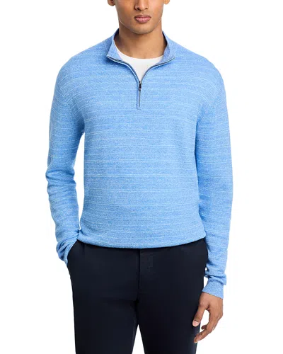 Peter Millar Crown Comfort Stripe Pullover Sweater In Blue