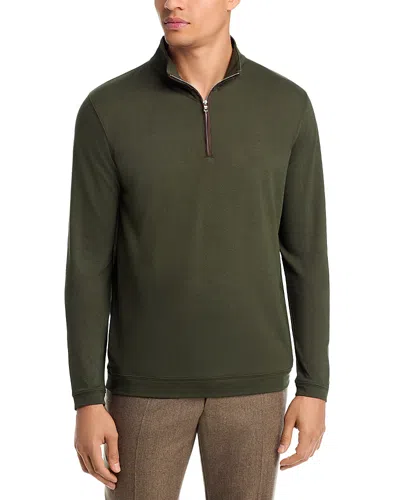 Peter Millar Crown Crafted Albatross Pique Quarter Zip Sweater In Multi