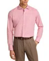 Peter Millar Men's Capri Cotton Mini-plaid Sport Shirt In Pink