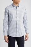 Peter Millar Crown Crafted Cole Check Performance Button-down Shirt In Summer Dunes