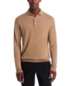 Peter Millar Crown Crafted Dorset Merino Wool Sweater Polo Shirt In Brown