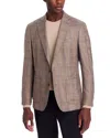 Peter Millar Crown Crafted Leroy Windowpane Soft Jacket In Brown