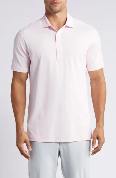 Peter Millar Crown Crafted Soul Performance Mesh Polo In Misty Rose