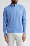 Peter Millar Crown Crafted Stealth Performance Quarter Zip Pullover In Cascade Blue